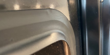 Keep the rubber seals on the oven door clean.