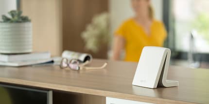 The TaHoma hub is small and inconspicuous, yet still elegant. Image source: siegenia.com