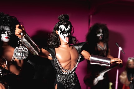 Some of the few non-Mattel dolls in Beate’s store: the 1977 band Kiss by Mengo.