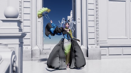 Die Robe «The Empress of the Metaverse» wurde an der Meta-Gala von der digitalen Influencerin «Ruby 9100m» präsentiert. Bild: The Fabricant