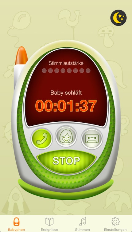 Die App «Babyphone 3G» hört zu.