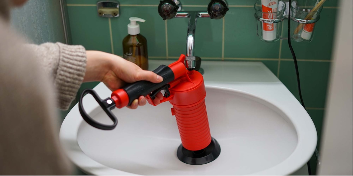 Handmatige Ontstopper Voor Afvoer Retoo Perslucht Buisreiniger – Handmatige Ontstopper Met 4 Rubberen Adapters Voor Toilet, Douche En Gootsteen Verstopping Oplossen Zonder Chemicaliën