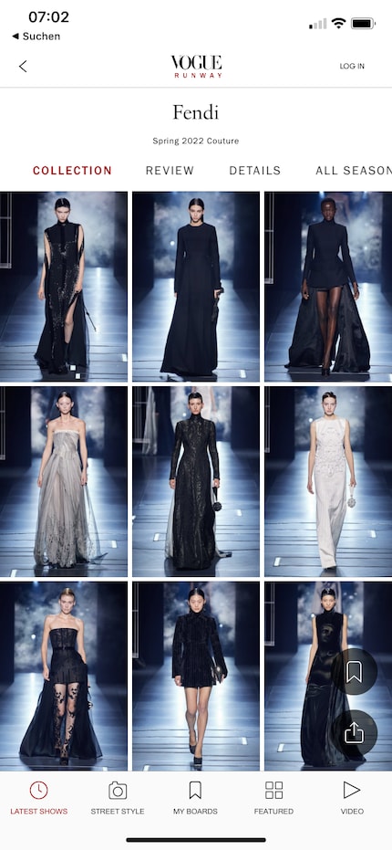Find current and past collections – the archive dates back to 1992 for some brands.
