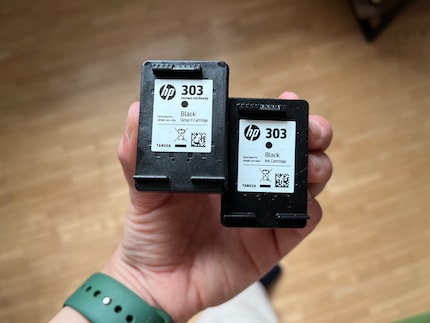 The same but different: the special setup cartridge and its standard-issue successor.