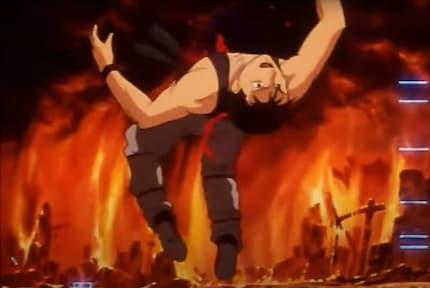 Anime-Zwischensequenzen ergänzen die 3D-Welt von «Xenogears». Dabei kann es auch blutig werden.