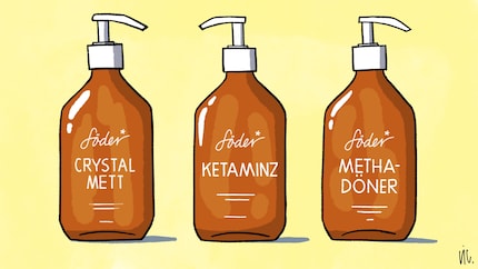 The new product line could look something like this: Design from Zurich, name from Munich. Illustration: Stephan Lütolf