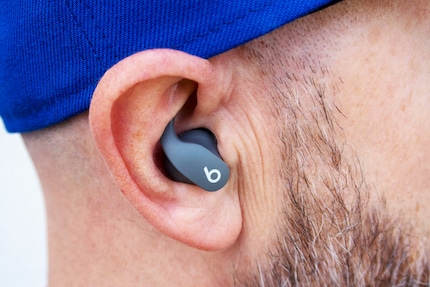 The Beats Fit Pro sit inconspicuously in my ears.