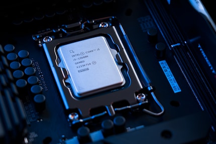 Der Intel i5-13600K bleibt mit unserer AIO-Kühlung meist unter 50 Grad Celsius.