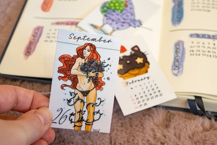 Gebruik stickers in de app om agenda-afdrukken te maken voor in je agenda.