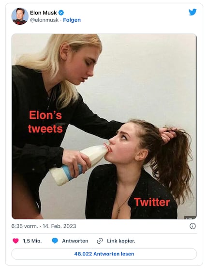 Schermopname van de tweet van Elon Musk.