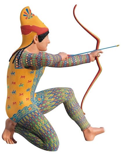 Dit is een kleurenreconstructie van de boogschutter Paris.