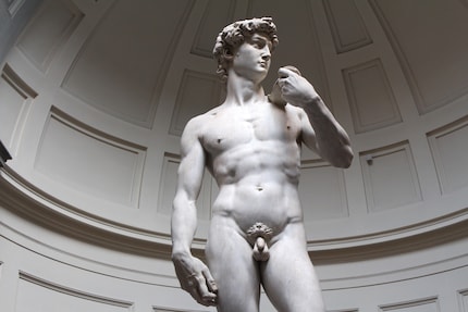 Michelangelo's David: de belichaming van een Renaissance beeldhouwwerk, zoals geïnspireerd door vermeende oude kunst, en dat Hitler zeker graag in zijn collectie had gehad.