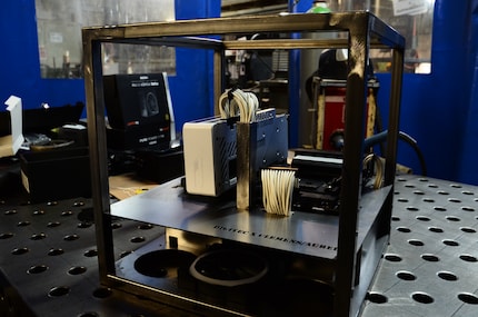 The metal is then powder coated white