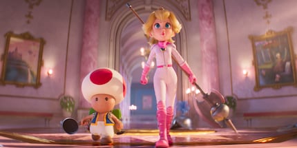 Toad en Peach bereiden zich voor op het grote gevecht tegen Bowser.