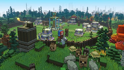 Ik vind de beelden in Minecraft Legends erg mooi.
