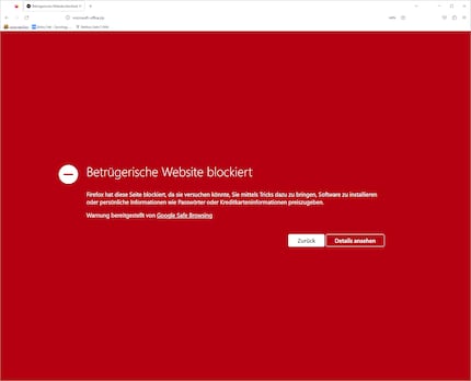 Google Safe Browsing heeft de website microsoft-office (.) zip al als frauduleus herkend.