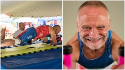 Josef Šálek aka Joska pushes himself to the limit in his world record.