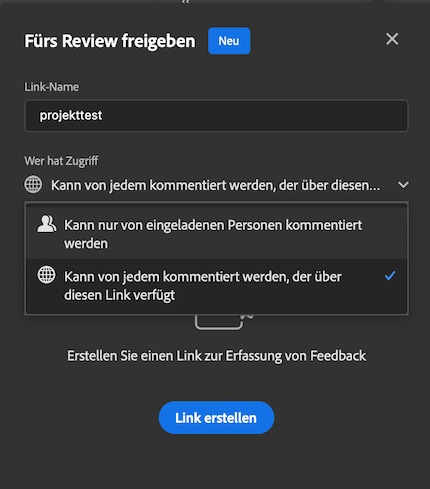  Creating a link from the project will help you get feedback faster in the future.