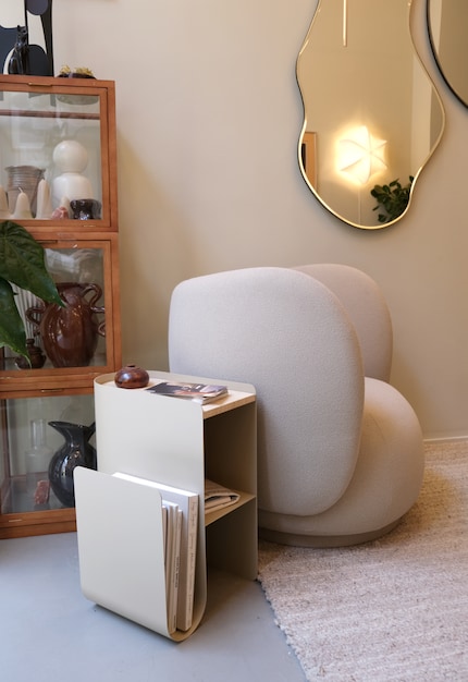 Beige and brown harmonise with each other and radiate warmth.