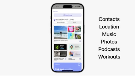The Journal app can collect many things from the iPhone.