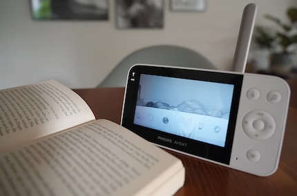 De Avent Connected Videophone geeft me ook een HD-beeld van goede kwaliteit vanuit de donkere kinderkamer.