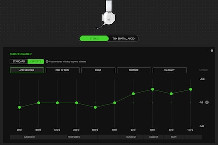 Specifieke EQ-presets zijn beschikbaar voor verschillende competitieve schietspellen. Naar verwachting zullen er meer volgen.