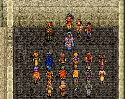 De belangrijkste personages uit «Suikoden» bij elkaar.