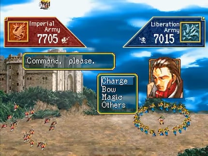 De gevechten in «Suikoden» volgen het steen-papier-schaar principe.
