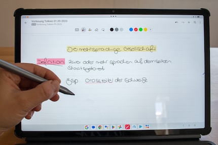 You can take great notes with the Tab P12 and the Lenovo Tab Pen Plus.