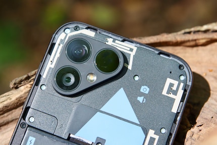 The two cameras and the ToF sensor on the back.