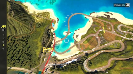 I’m pretty sure that the picturesque Hanauma Bay doesn’t usually feature a monstrous race track.