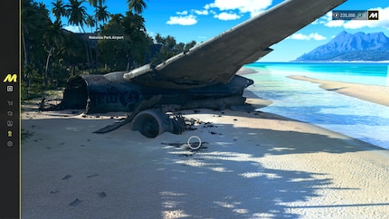 Virtual Oahu is full of Easter eggs. Here, I discovered the debris from Oceanic Flight 815. The plane that crashed in the cult series Lost.