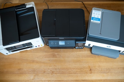 De drie testprinters in één oogopslag.