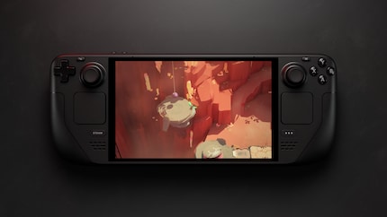 Die Ränder um den Bildschirm sind beim Steam Deck OLED schmaler. Der Handheld bleibt gleich gross.