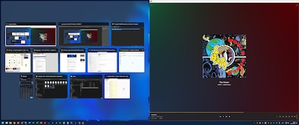 Wanneer je het venster positioneert, toont Snap een overzicht van je open apps. Klik op een ervan om deze te openen in de vrije ruimte.
