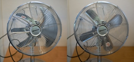 Het rollende sluitereffect met de elektronische sluiter (links) is uitgesproken. Maar de Z f gebruikt bijna altijd de mechanische sluiter (rechts).