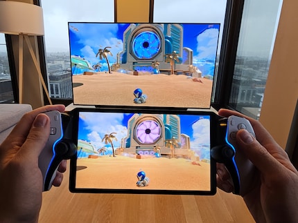 De kleuren van de rotorbladen zien er heel anders uit op de Playstation Portal. Vreemd.