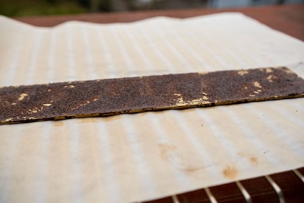 De pasta droogt uit tijdens het bakken.