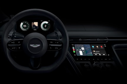 The new CarPlay integration from Aston Martin