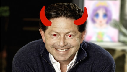 Een populaire meme, die Kotick vervelend vindt, toont de CEO als een gepersonifieerde duivel.