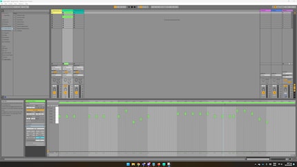 Ik raak snel bevriend met de gebruikersinterface van Ableton.