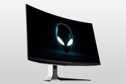Der gekrümmte Alienware AW32225QF ist wohl als erster Monitor der neuen OLED-Generation verfügbar.