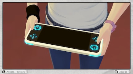 Ashley lost onder andere puzzels op met een Switch-achtige gadget.