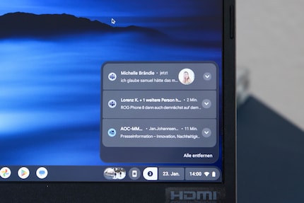 I can reply directly in the notifications or use them to stream the app to my Chromebook.