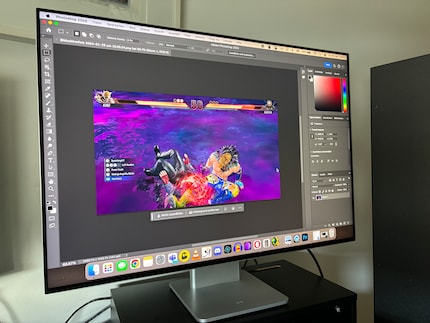 I couldn’t go without my 28-inch edgeless monitor.
