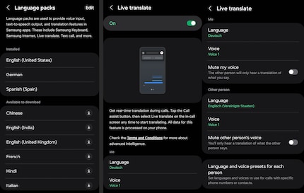 In bisher 13 Sprachen unterhältst du dich über einen Live-Translator per Smartphone.