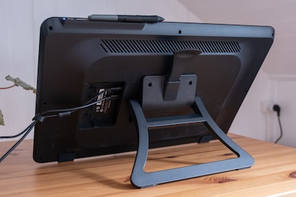 The stand is incredibly robust, important for such a large tablet.