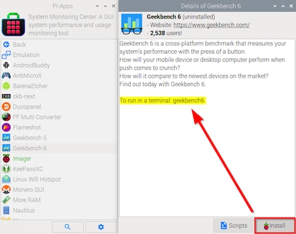 One click is all it takes to install an app. You can find out how to start the app afterwards in the app description.