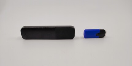 Als de cartridge met mondstuk er niet was, zou het net zo goed een USB-stick kunnen zijn.