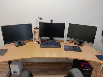 My favourite spot: When I'm in my flat, I spend most of the day at my desk.